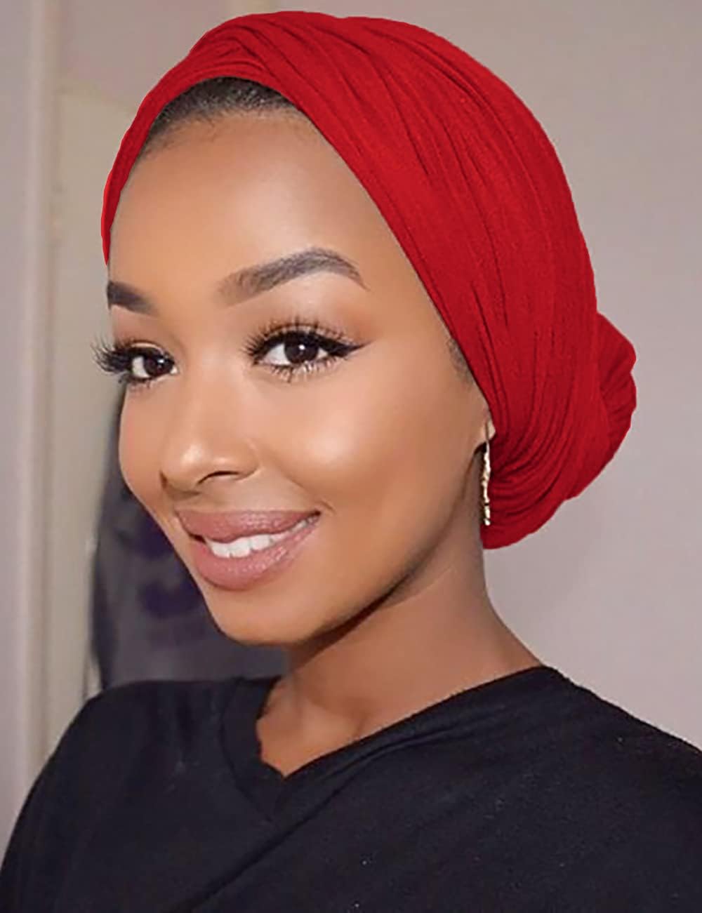 Harewom Head Wraps for Black Women Stretch Head Scarf Long African Hai