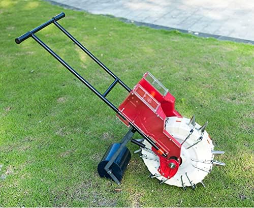 Precision Hand-Push Roller Seeder - Manual Seed Planter for Lawns, Gardens & Vegetables, 5 Adjustable Seed Plates for Corn, Soybean, Peanut, Efficient Fertilizer Machine
