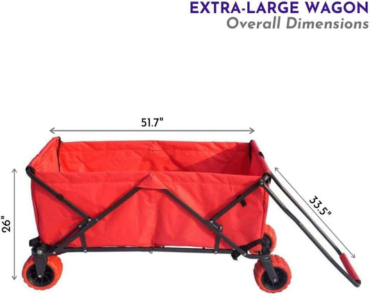 Impact Canopy Folding Collapsible Utility Wagon, Extra-Large Wagon wit