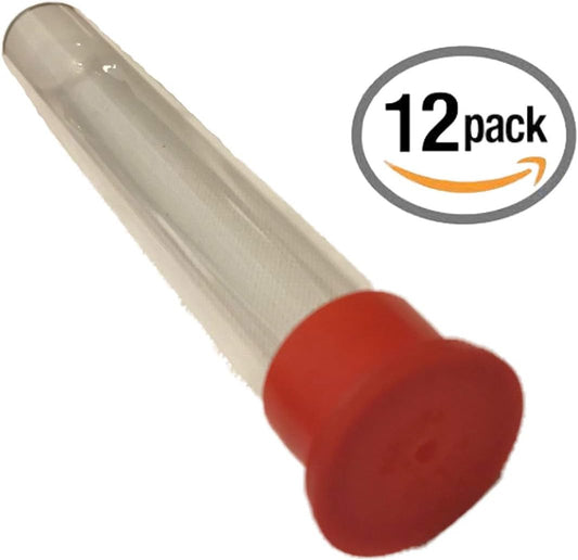 RELODECOR Hummingbird Feeder Tubes with Red Cap for Hummingbird Feeders 12 Pack