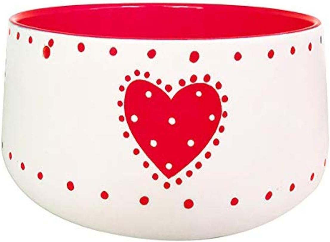 Red Country Heart 7'' Flower Pot, Multi Color