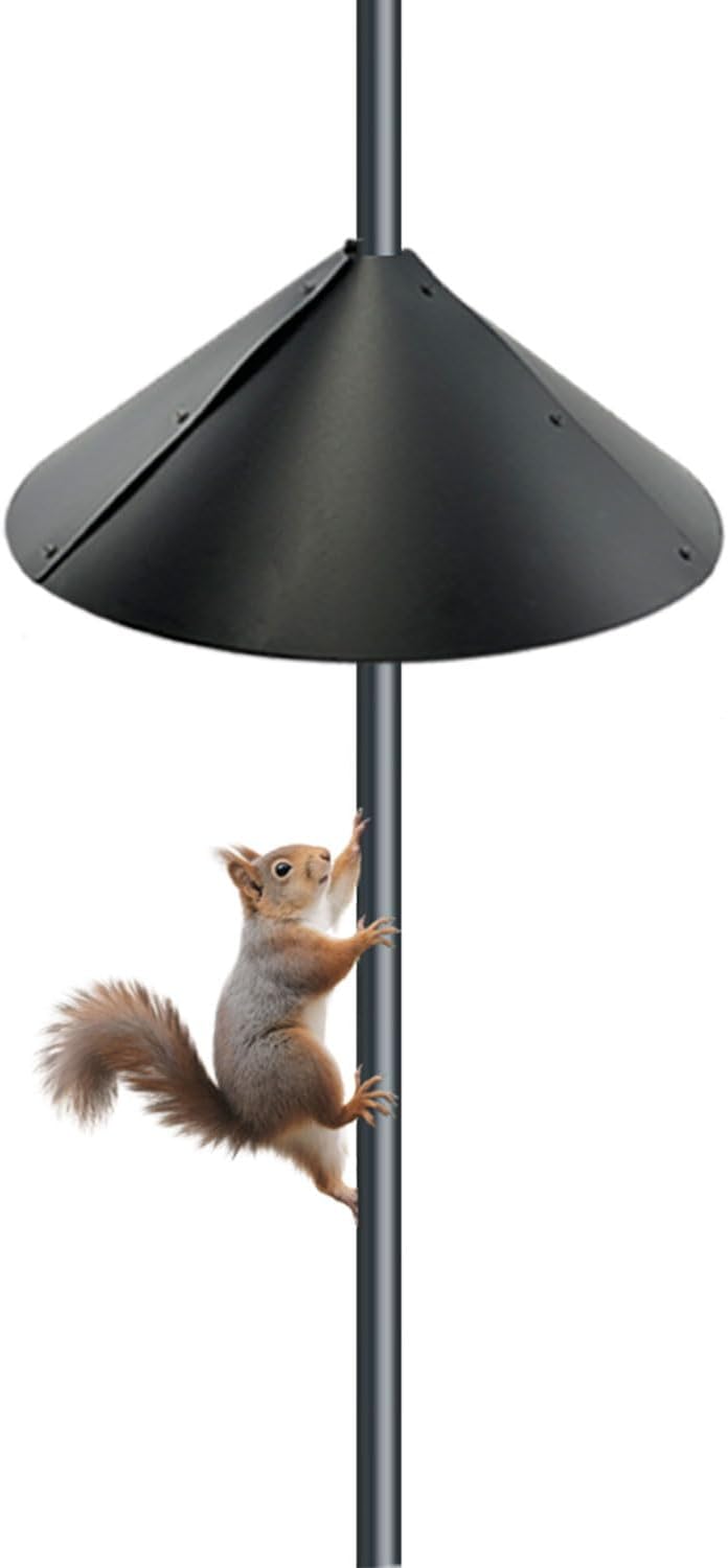 Squirrel baffle for bird feeders pole, squirrel proof cone for outdoor