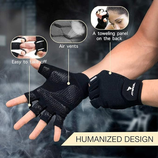 ATERCEL Workout Gloves for Men and Women, Exercise Gloves for Weight L
