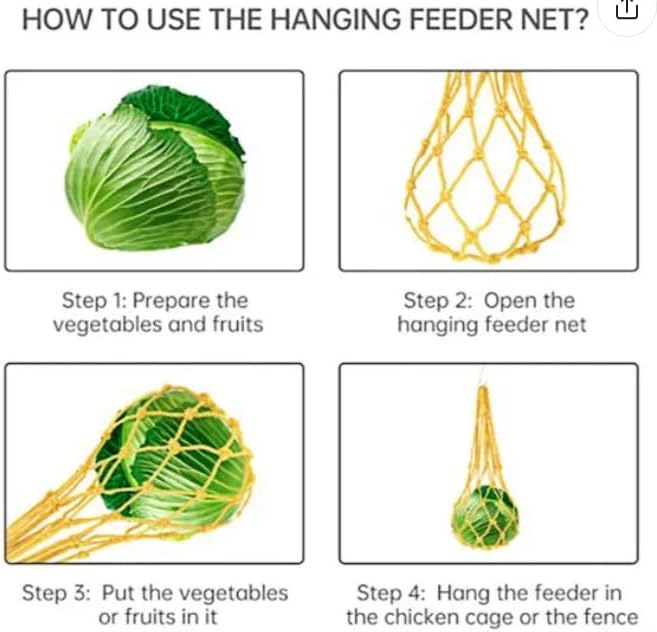 BUYTER Chicken Hanging Feeder Toy Vegetable Skewer Fruit Holder for Hens