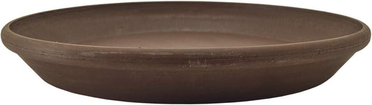 PSW Pot Collection AP25C 10-inch Plastic/Stone/Wood Composite Plant Saucer Drip Tray – No Drainage Hole (Drillable), Indoor/Outer Water Tray, Chocolate