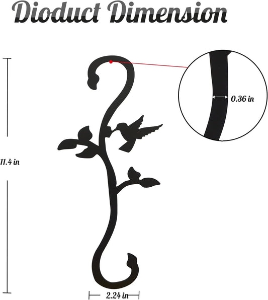 Hummingbird Bird Feeder Hanger Hooks for Outdoors Hanging, Shepherds Hanging Plant Hooks, S Garden Fence Hooks for House, Wind Chimes, Flower Basket(2PCS)
