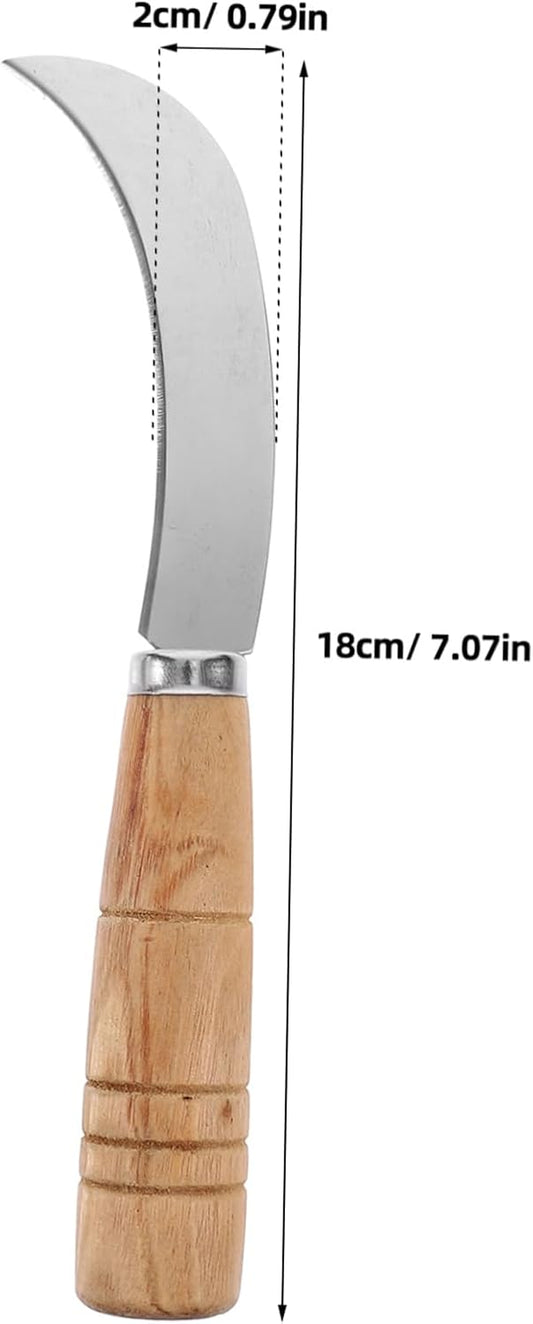 BESTOYARD Stainless Steel Fruit Knife Curved Pineapple Cutter Multifun