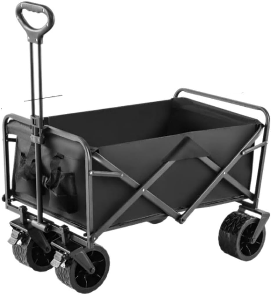 Portable Camping Cart,Outdoor Camping Folding Beach Wagon Cart with 4