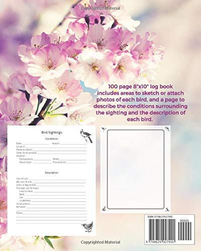 Bird Watcher's Log Book: Sketch & Record Your Backyard Birds
