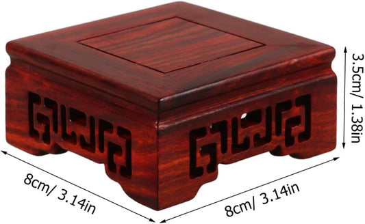 PRETYZOOM Wooden Display Base Stand for Figurines 12-Inch Wood Risers Solid Hardwood Craft Stand for Vases and Statues for Home Decor and Plant Display