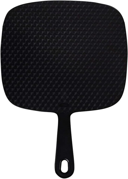 ForPro Professional Collection Extra Large Hand Mirror with Handle, 9" W x 12" L, Multi-Purpose Handheld Mirror with Distortion-Free Reflection, Black