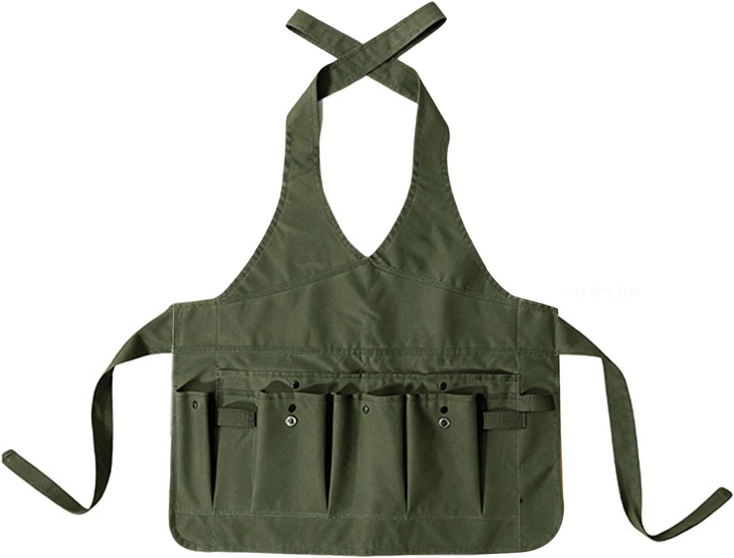 Ergonomic Gardening Work Apron Heavy Duty Multiple Pockets Adjustable