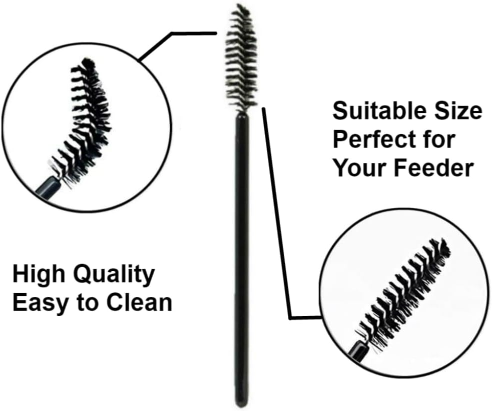 2 Pack Hummingbird Feeder Base Replacement Part Accessories Set - Includes 2 Pcs Bottom Base, Moat Hooks, Seal Rings, Brushes and Hanging Ropes (2, Black)
