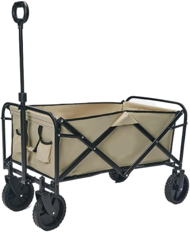 Portable Camping Cart,Beach Trolley Cart for Off Road Camping Portable Folding Campervan Trailer for Picnic Night Market Stall Outdoor Carts Ideal for Outdoor Adventures and Trav