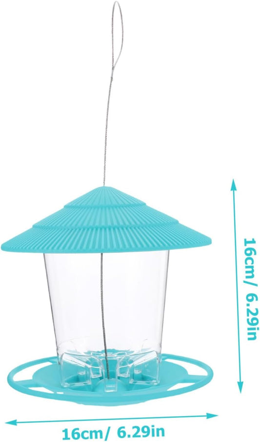 Milisten Outdoor Hanging Bird Feeder for Parrots and Wild Birds Sturdy and Easy to Clean Transparent Design for Garden Patio and Porch