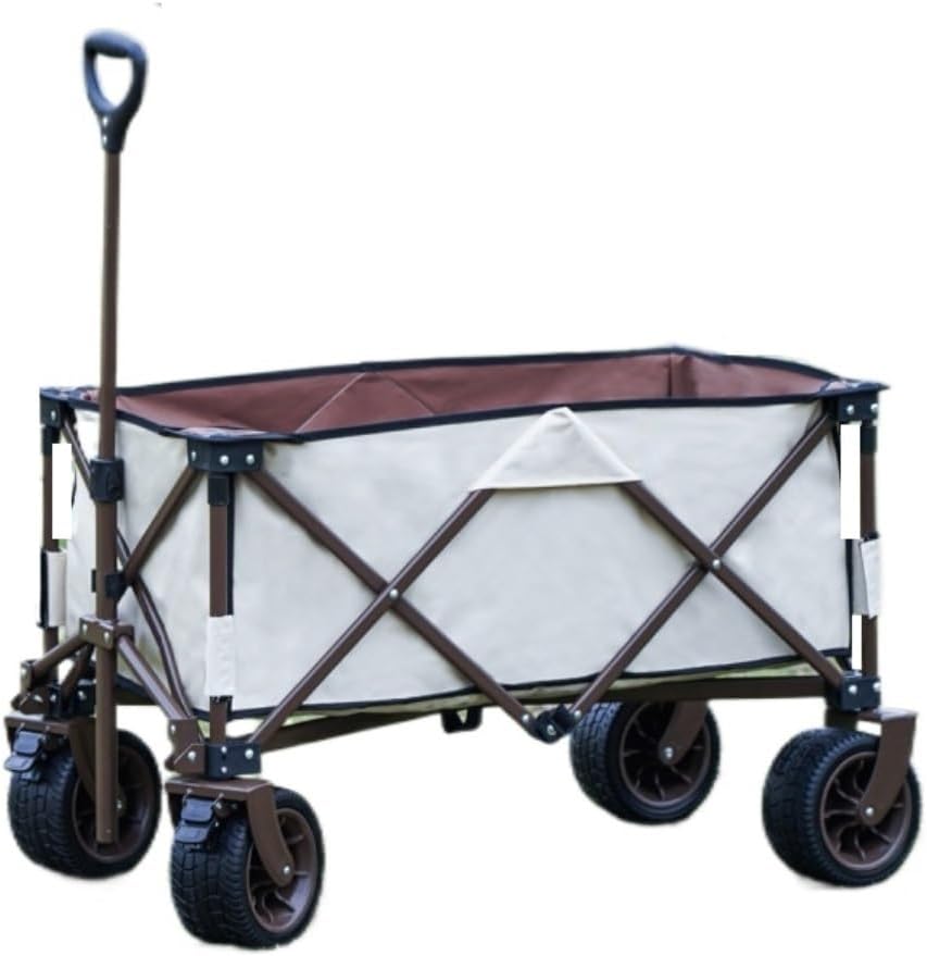 Portable Camping Cart,Outdoor Camping Beach Trolley Cart with Foldable Table Picnic Storage Fishing Off Road Portable Camping Trailer for Outdoor Activities