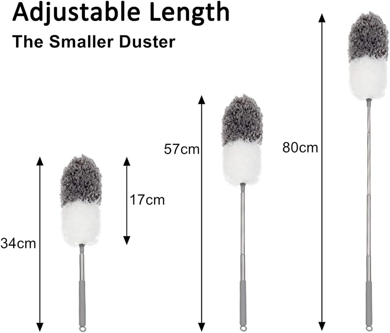 BOOMJOY Microfiber Feather Duster with Extendable Pole and Bendable Head, 100" Telescoping Duster for Cleaning Ceiling, Fan, Furniture