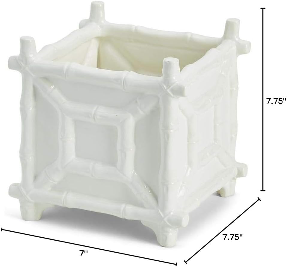 Two's Company Faux Bamboo Cachepot