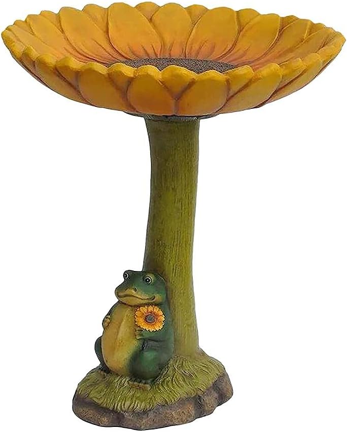 Statue Bird Feeder Garden Decor, Cute Resin Bird Table Ornament for Home Decoration, Prop, Vintage Shop, Retro Shop (1)