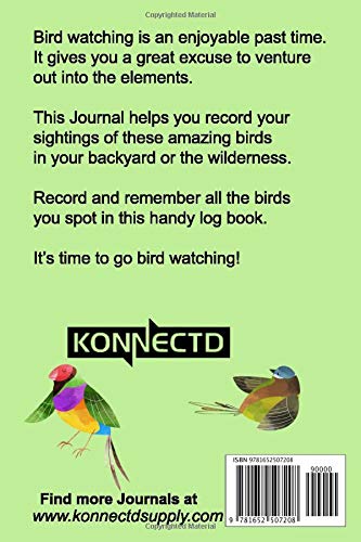 Bird Watching Log Book: Birdwatching Journal, Life List and Birders Notebook Diary