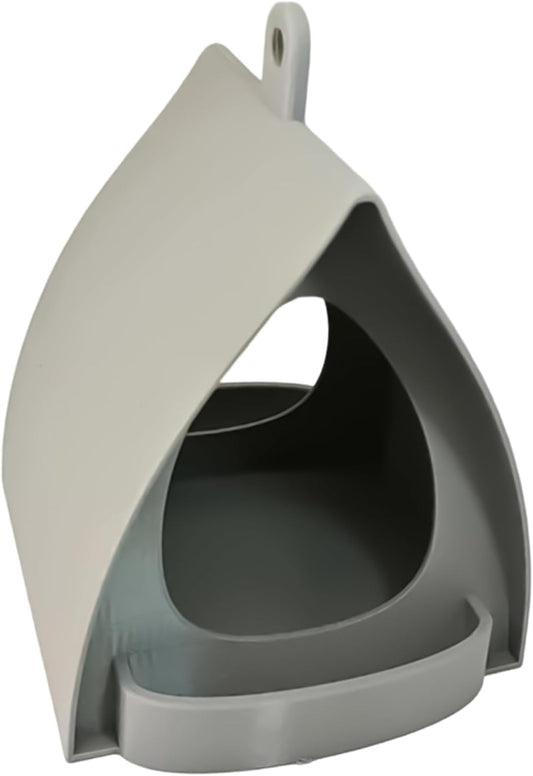 Hut-Shaped Outdoor Bird Feeder - 12 Inch Open Design Feeder for Backyard Wildlife Feeding, Sturdy Hangable Mount with Easy Refill Access, Garden and Balcony for Birds Squirrels