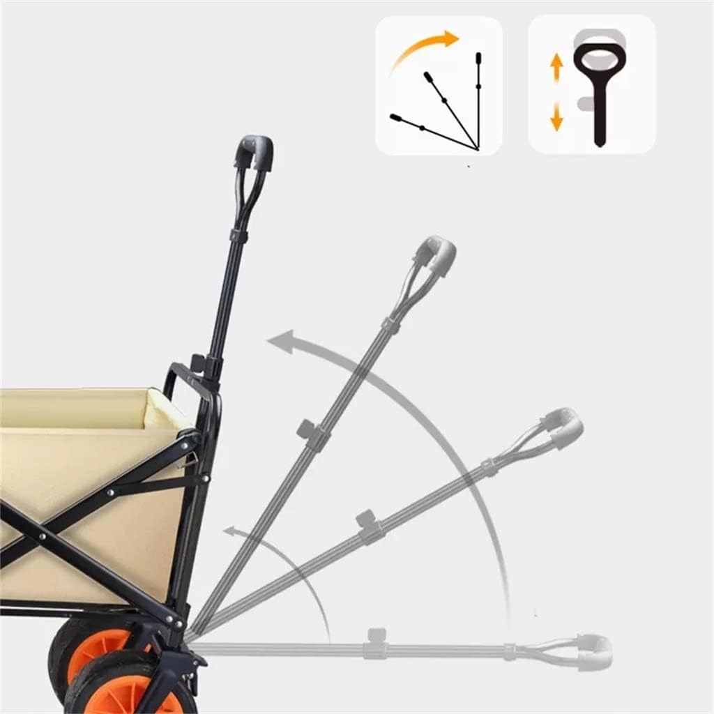 Outdoor Utility Wagon 8" Wheel Portable Camping Cart Garden Shop Sport Beach Hand Trolley Bearing 120 kg(D)