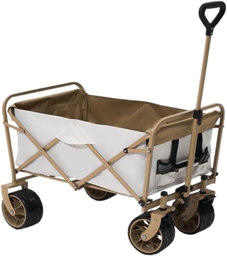Portable Camping Cart,Portable Beach Trolley Cart with Brakes and Wide Wheels for Camping and Outdoor Activities