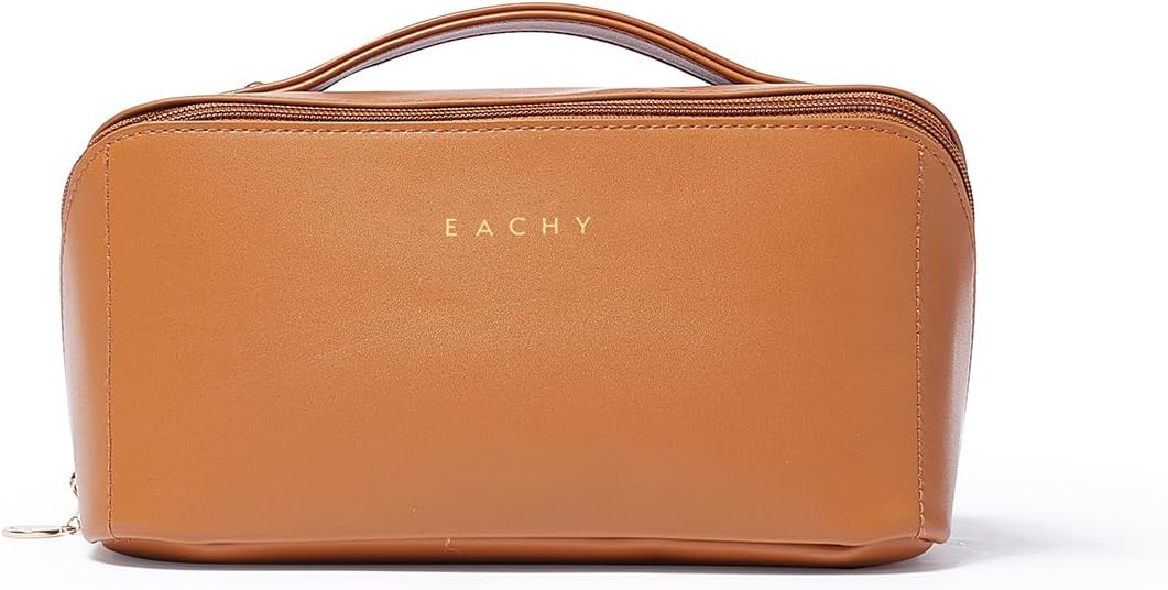 EACHY Travel Makeup Bag, Large Capacity Cosmetic Bag for Women, Waterp