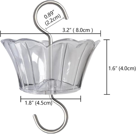 Ant Moat for Hummingbird Feeder - 3 OZ x 2 Pack Insect Guard with Larg