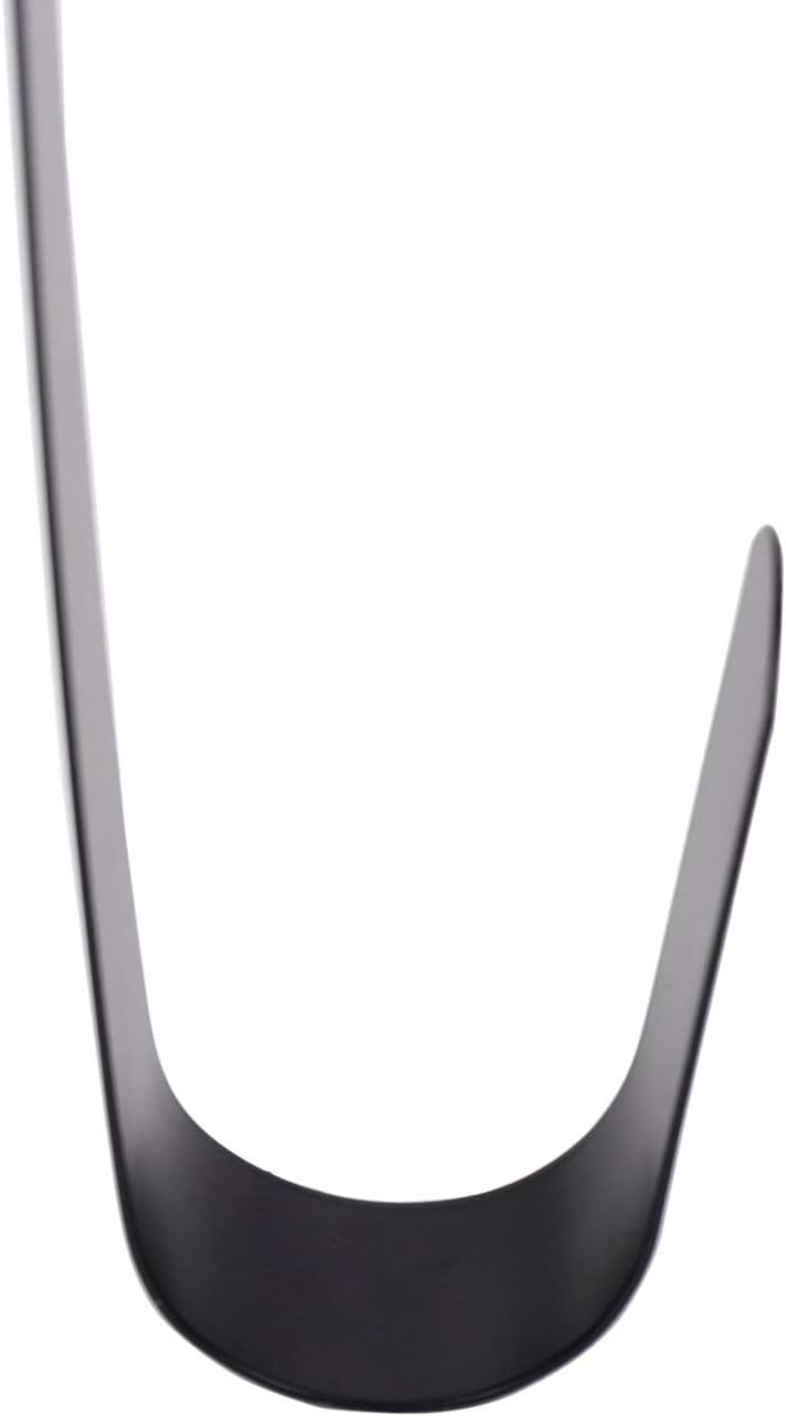 Sattiyrch 12" Wreath Hanger for Front Door,Steel Over The Door Hanger Hook,Wreath Door Hanger (Black,1)