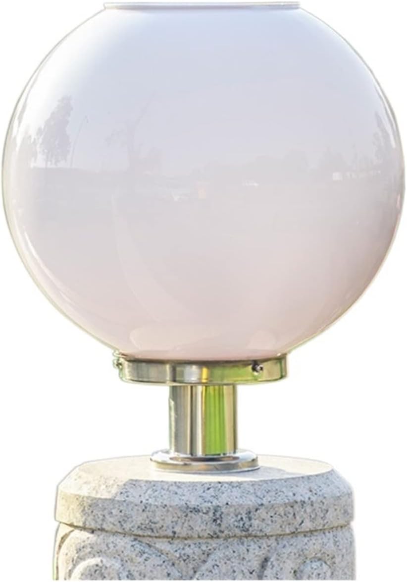 Solar Pillar Outdoor Garden Decoration Led Light Control Waterproof Street Wall Light Round Community Villa Garden Lamp 30cm(300mm 1.5w White)