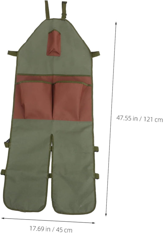 Milisten Garden Harvesting Apron with Pockets Oxford Cloth Extended for Leg Fit for All for Gardening Pruning and Outdoor Use
