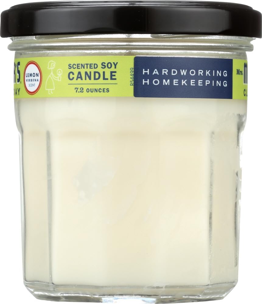 MRS. MEYER'S CLEAN DAY Lemon Verbena Soy Candle, Garden-Inspired Aroma