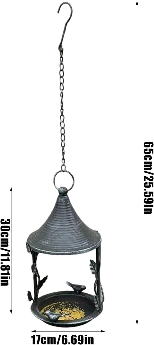 Bird Feeder Metal, Decorative Roofed Birdfeeders, Outdoor Bird Feeder,