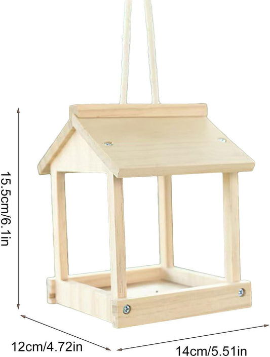 Window Bird Feeder, Wooden Heavy Duty, Weather Resistant Feeder with Sturdy Design, Hummingbird Feed with Easy Mount, Bird Feed for Finch Sparrows Chickadees Wildlife Garden Yard Backyard Balcony
