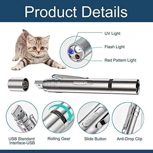 Cat Toy Pointer for Indoor, Cat Mouse Toys Wand Light Pet Interactive