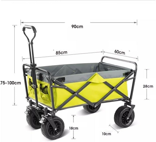 Collapsible Wagon Cart with Wheels Foldable Folding Wagons Carts Silen