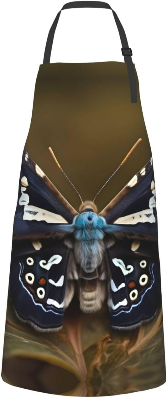 Beautiful moth wings Print Laundry apron 28x33 In Waterproof Kitchen A