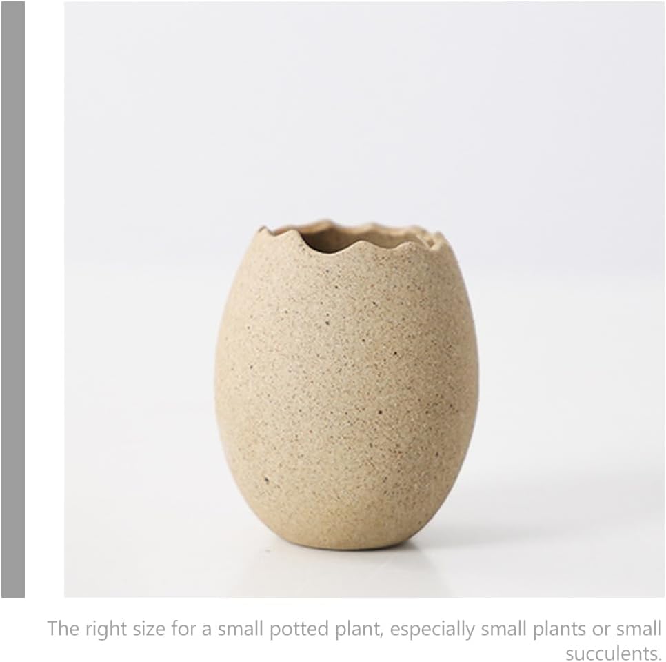Garneck 1 Set Ceramic Eggshell Planter with Unique Bird Nest Design Portable Water Culture Vase Utensils Eggshell Container for Home Decoration