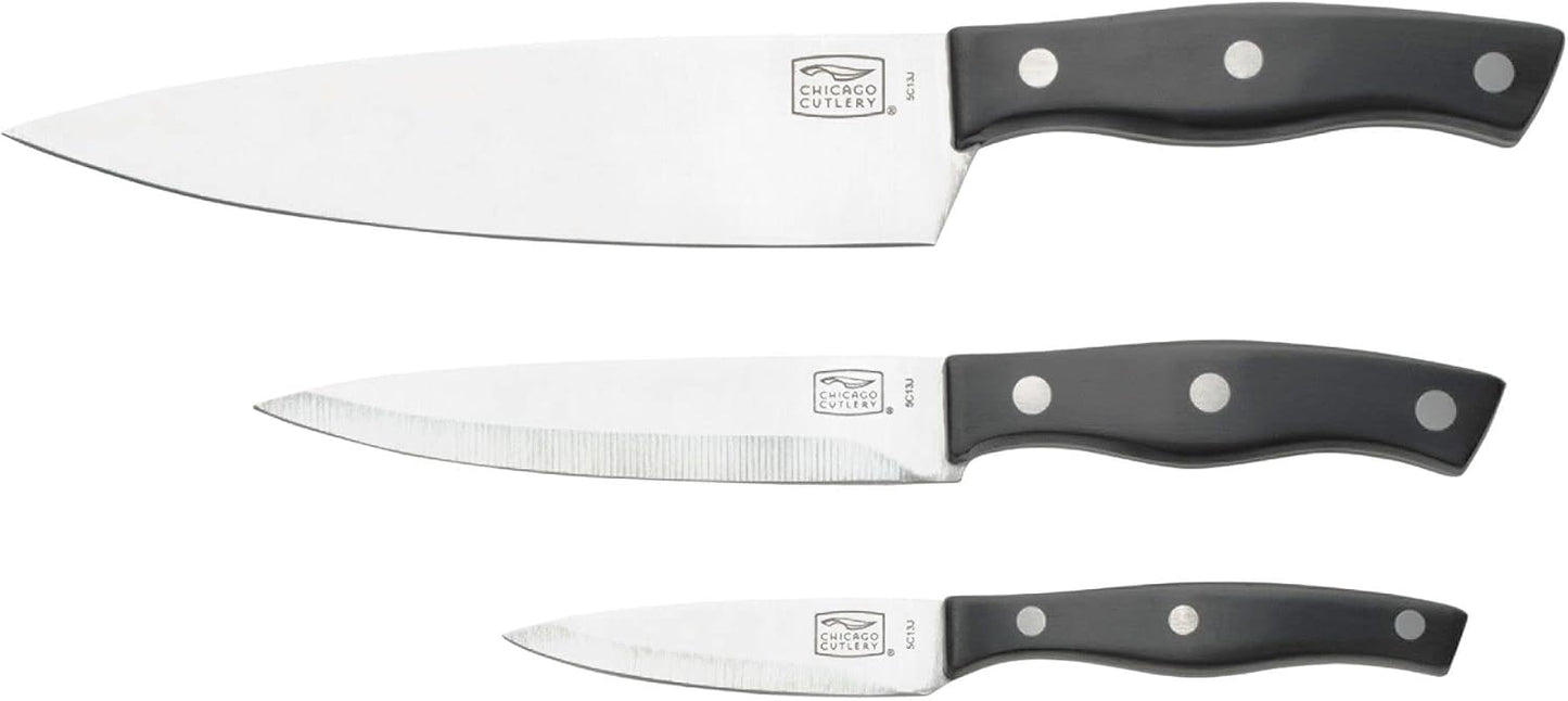 Chicago Cutlery Ellsworth 3-Piece Knife Set With Guided Grip, Stainles