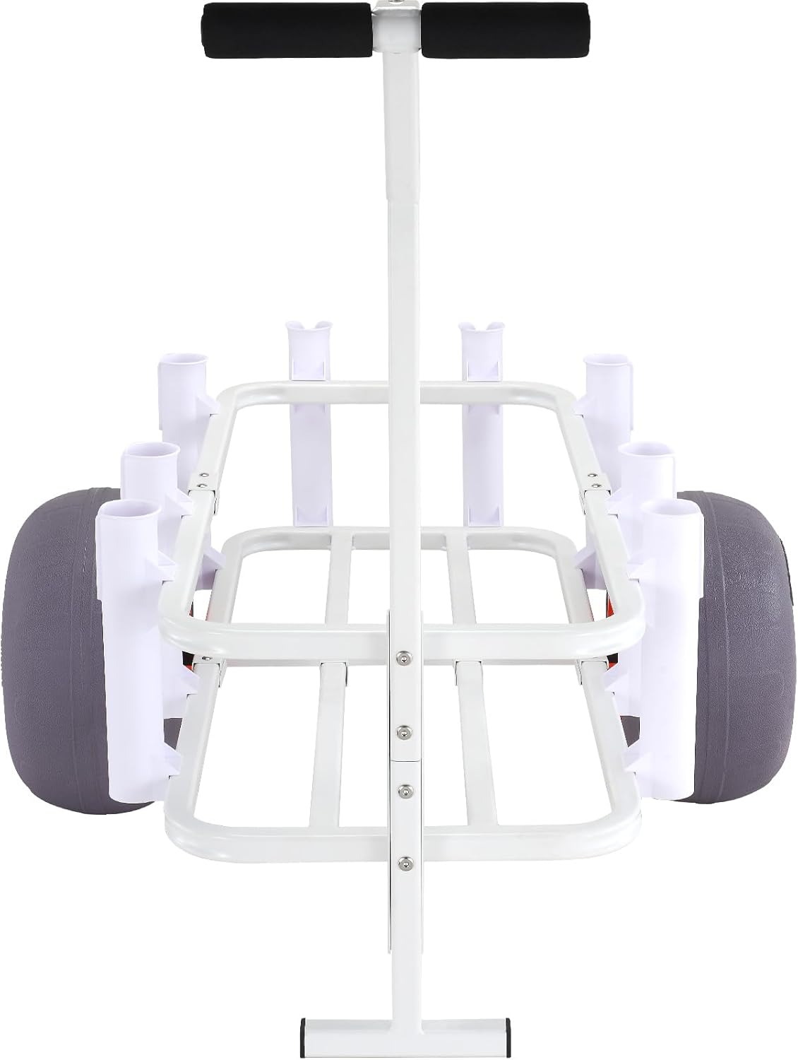 VEVOR Beach Fishing Cart, 300 lbs Load Capacity, Fish and Marine Cart with Two 13" Big Wheels PU Balloon Tires for Sand, Heavy-Duty Aluminum Pier Wagon Trolley with 8 Rod Holders for Fishing, Picnic