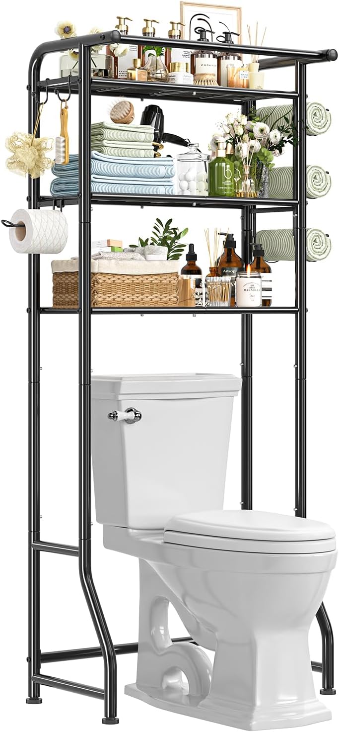 Simple Trending Over The Toilet Storage Cabinet, Metal Bathroom Shelf