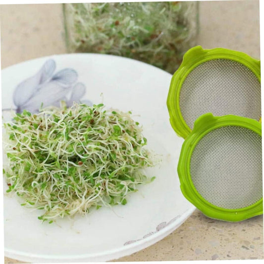 2pcs Sprouting Lid Garden Tools Lid Sprouting Net Cover Beans Sprouts