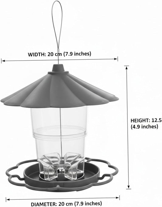 Feeders Squirrel Proof Bird Feeder, Large Capacity Hanging Bird Feeder