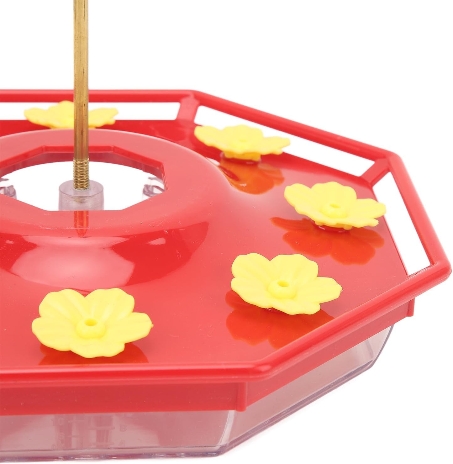 Pilipane Hummingbird Feeder Large Capacity Anti Bee Design Creative Leak Proof Plastic Bird Feeder for Outdoors Hanging Red and Yellow 12.1oz