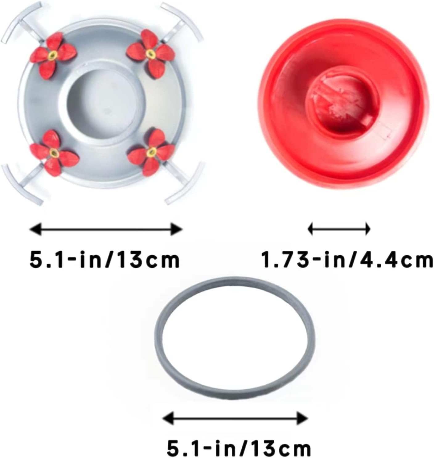 Muse Garden Original Hummingbird Feeder Replacement Metal Base, Exclusive for Muse Garden Hummingbird Feeders Only, No Rust, Safe for Hummingbirds, Thread Diameter 1.7 Inch