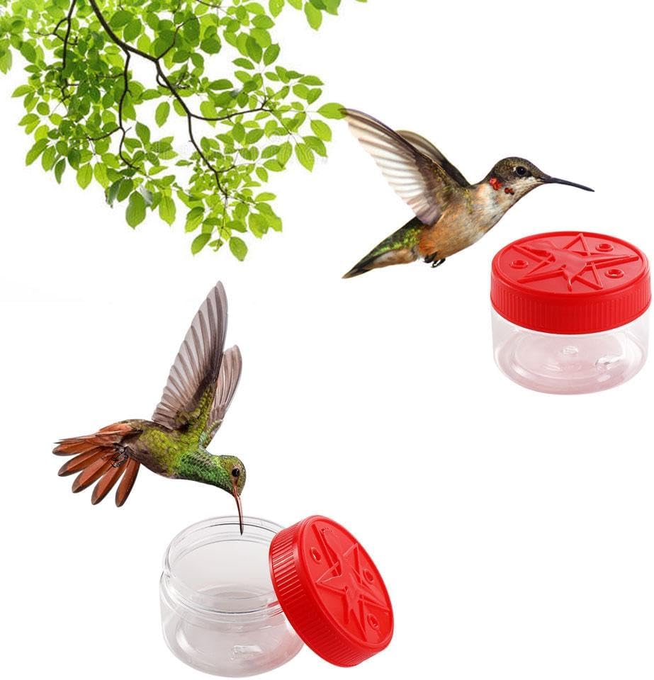 Kopida 4Pcs Red Handheld Hummingbird Feeders, Portable Window Bird Feeders for Outdoor Supplies