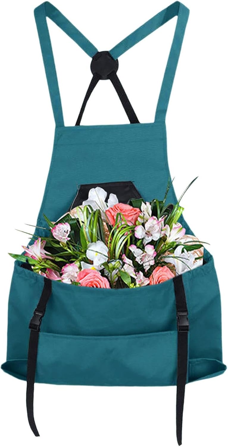 Farm Gardening Apron, Fruit Picking Utility Clothing, Large Pocket Cro
