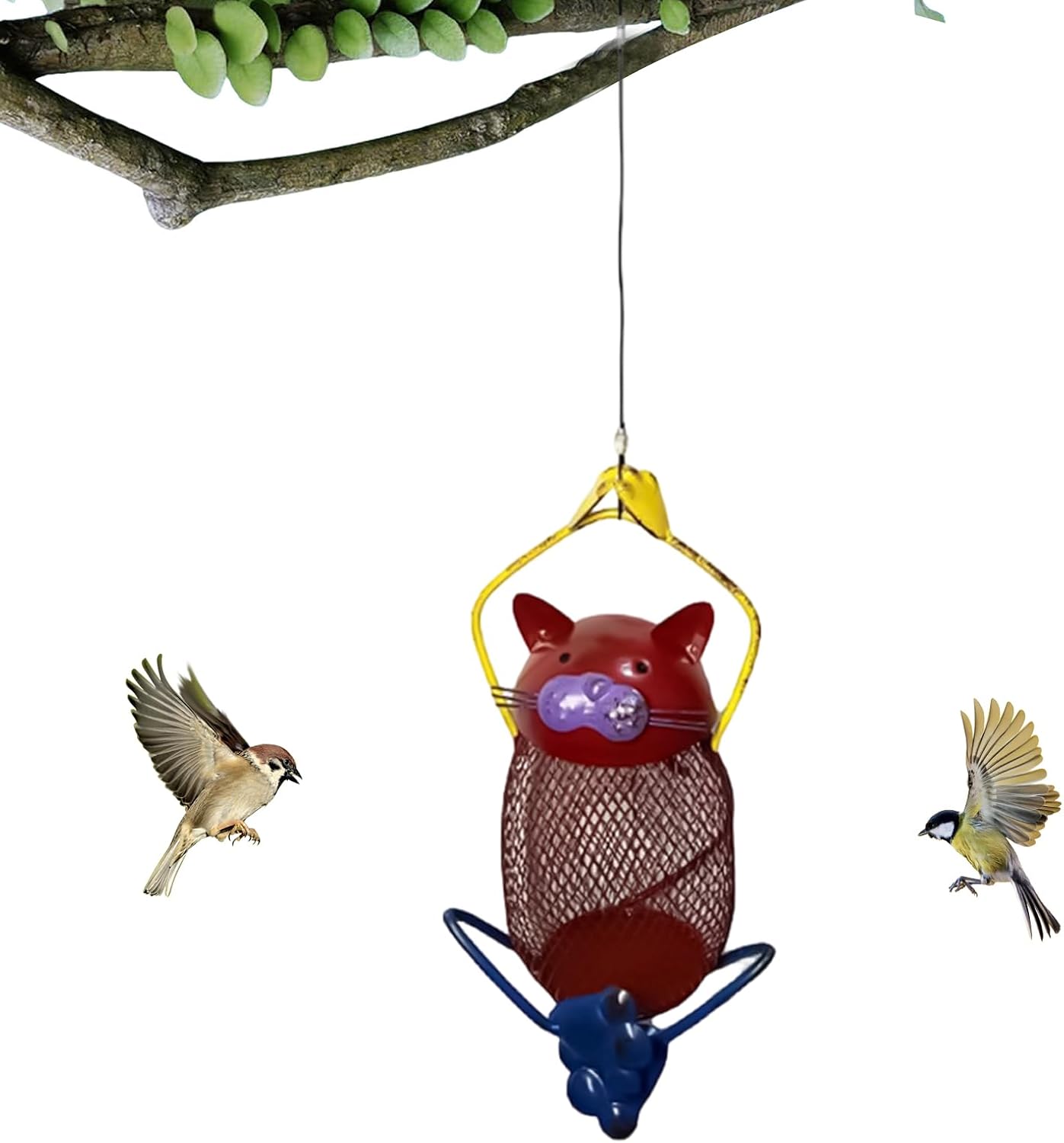 Bird Feeder - Squirrel Proof Food Station,with Hook Squirrel Proof Small Hummingbird Feeder | for Outside Garden Yard Wildlife Observation