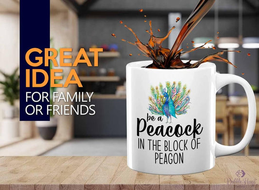 Bird Lover Coffee Mug 11oz White - Peacock block pgeons - Hummingbird Nest Cage Parrot Dad Gardening Outdoor Birdwatcher Feeder